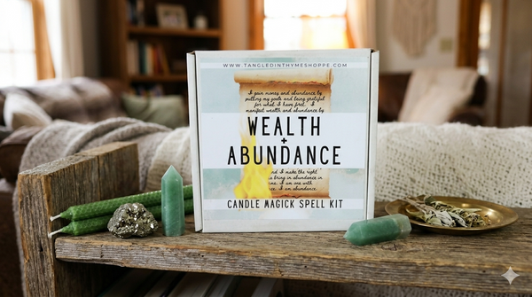 Wealth + Abundance Spell Candle Kit image 0
