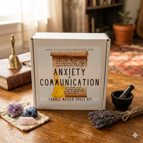 Anxiety + Communication Spell Candle Kit image 0